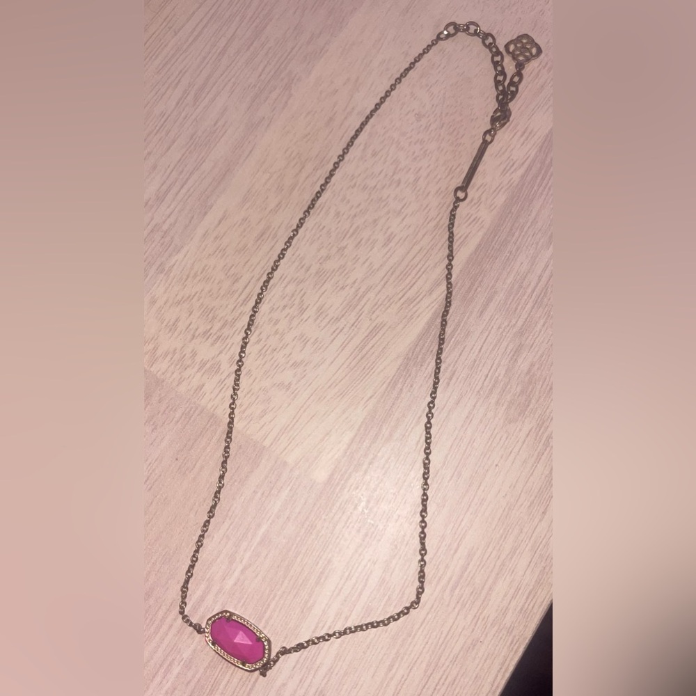 Hot pink Kendra Scott necklace